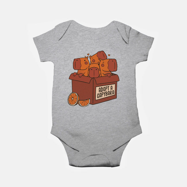 Adopt A Capybara-Baby-Basic-Onesie-tobefonseca