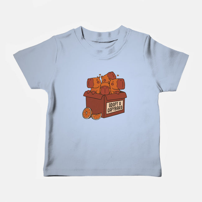 Adopt A Capybara-Baby-Basic-Tee-tobefonseca