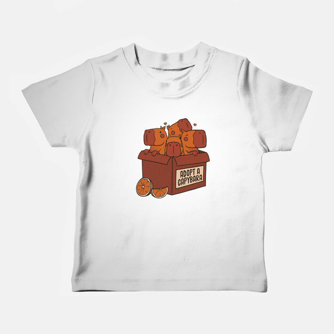 Adopt A Capybara-Baby-Basic-Tee-tobefonseca