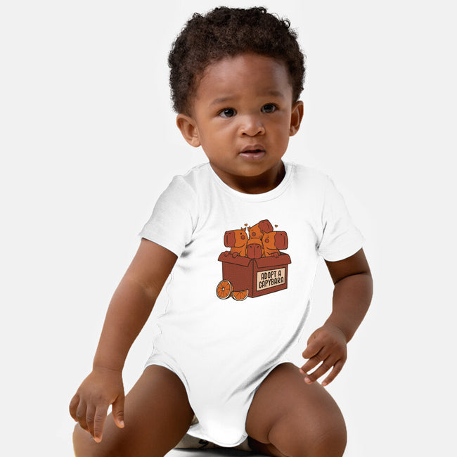 Adopt A Capybara-Baby-Basic-Onesie-tobefonseca