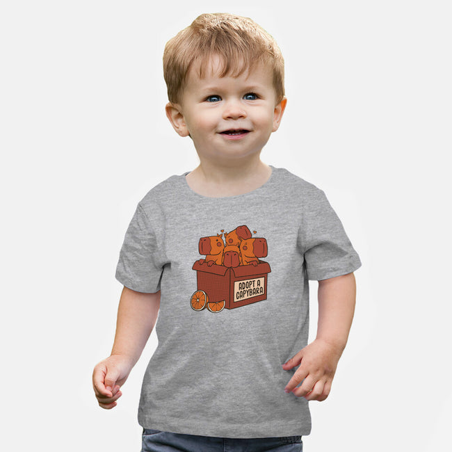 Adopt A Capybara-Baby-Basic-Tee-tobefonseca