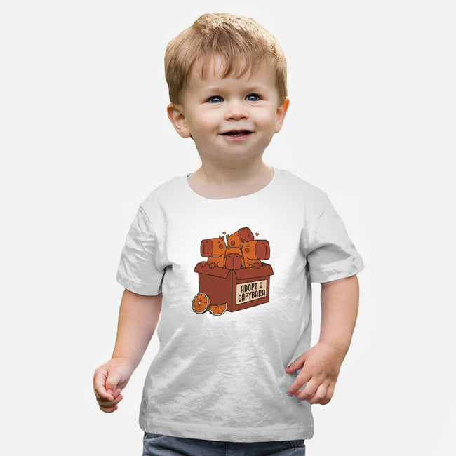 Adopt A Capybara-Baby-Basic-Tee-tobefonseca