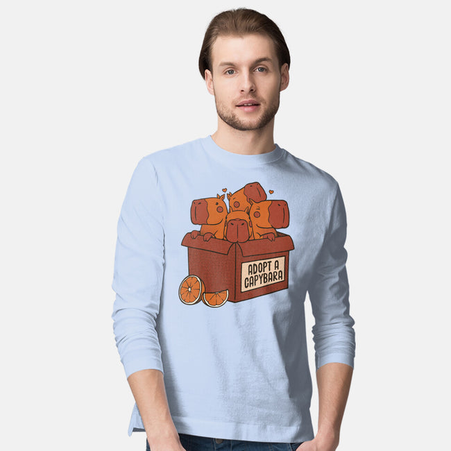 Adopt A Capybara-Mens-Long Sleeved-Tee-tobefonseca