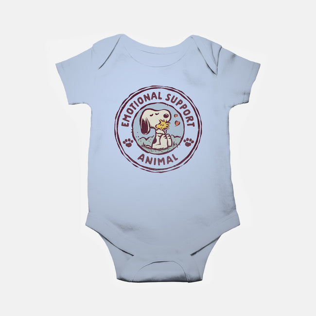 Emotional Support Woodstock-Baby-Basic-Onesie-kg07