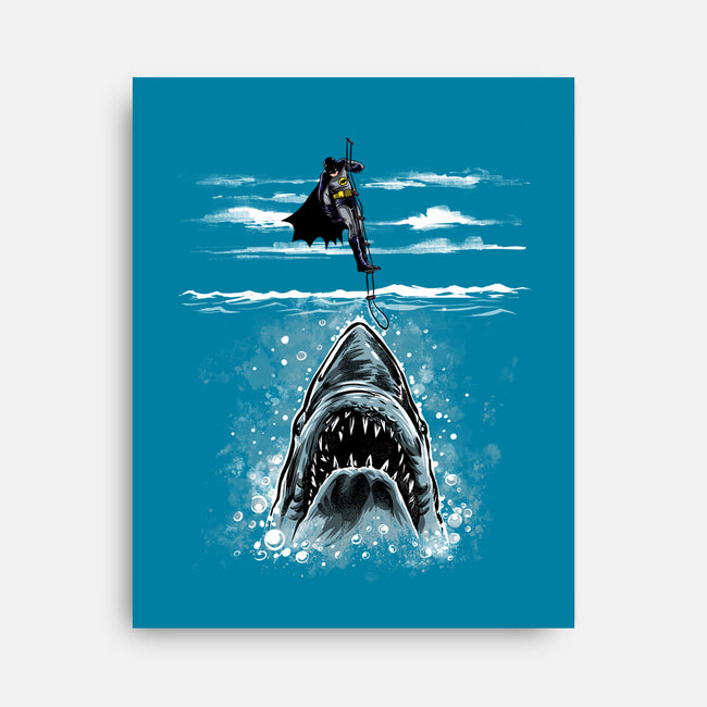 Shark Repellent-None-Stretched-Canvas-zascanauta