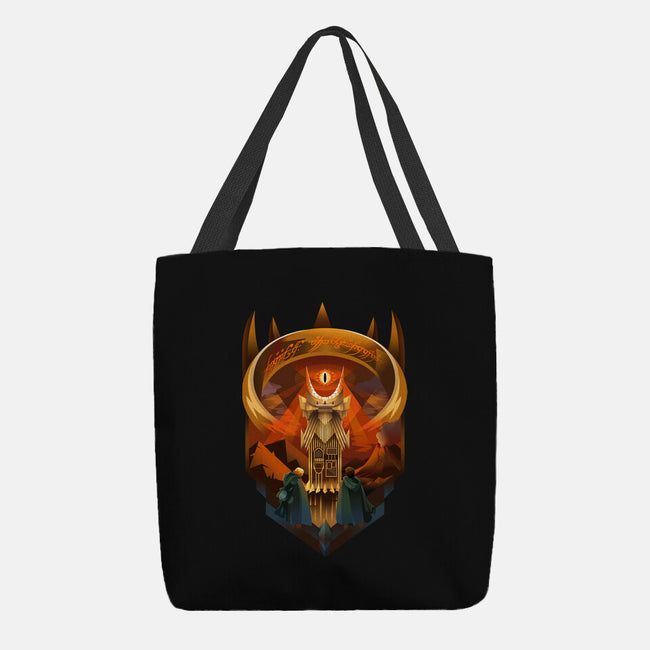 Art Deco Dark Tower-None-Basic Tote-Bag-daobiwan