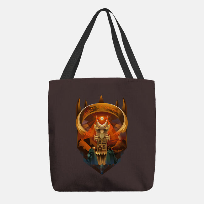 Art Deco Dark Tower-None-Basic Tote-Bag-daobiwan