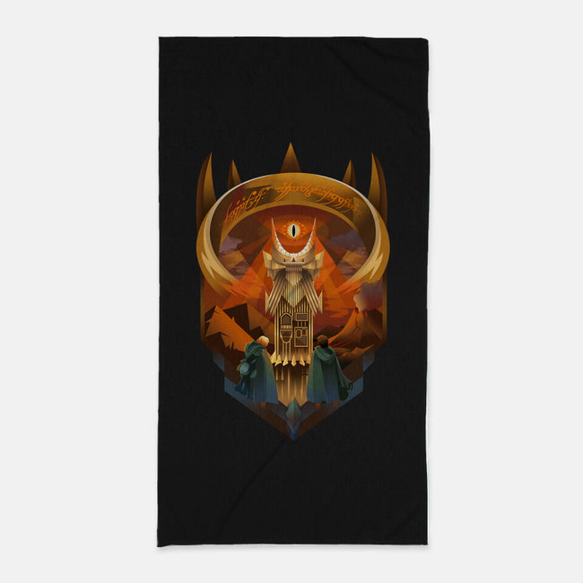 Art Deco Dark Tower-None-Beach-Towel-daobiwan