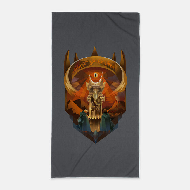 Art Deco Dark Tower-None-Beach-Towel-daobiwan