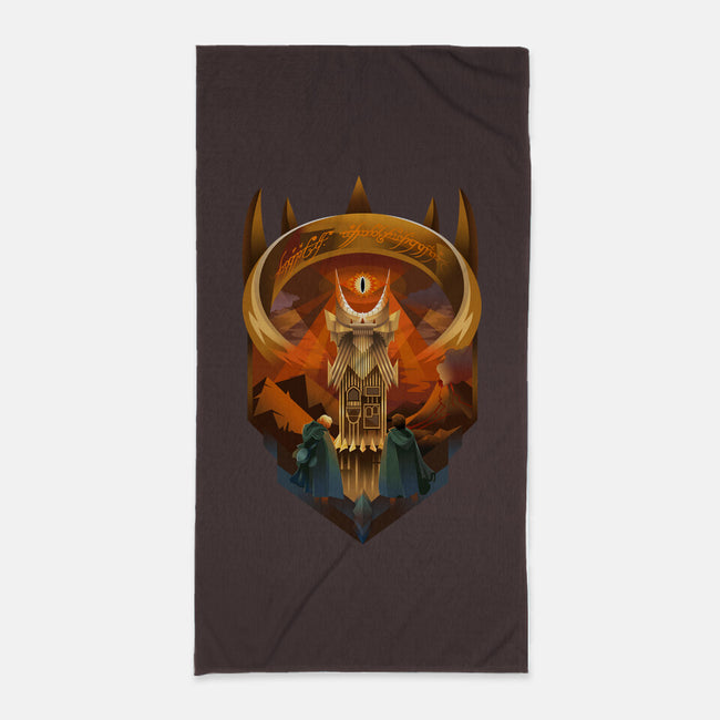 Art Deco Dark Tower-None-Beach-Towel-daobiwan