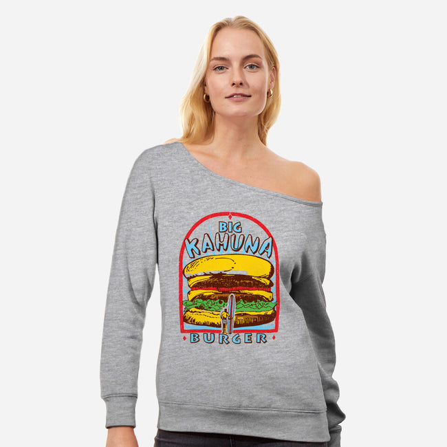 Tasty Burger-Womens-Off Shoulder-Sweatshirt-dalethesk8er