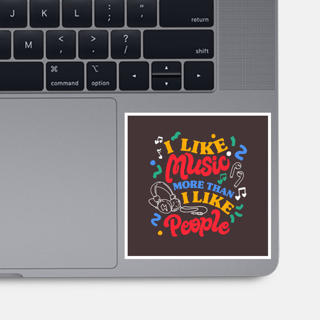 I Like Music More-None-Glossy-Sticker-tobefonseca