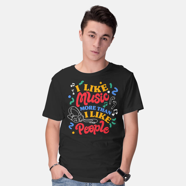 I Like Music More-Mens-Basic-Tee-tobefonseca