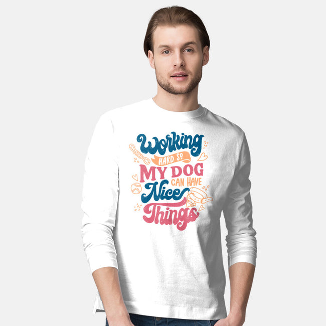 Working Hard For My Dog-Mens-Long Sleeved-Tee-tobefonseca