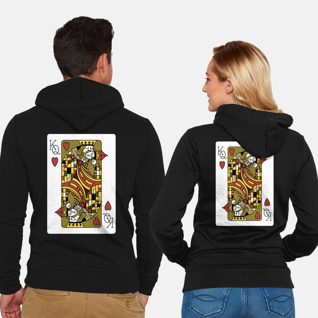 The Kiss Playing Cards-Unisex-Zip-Up-Sweatshirt-tobefonseca