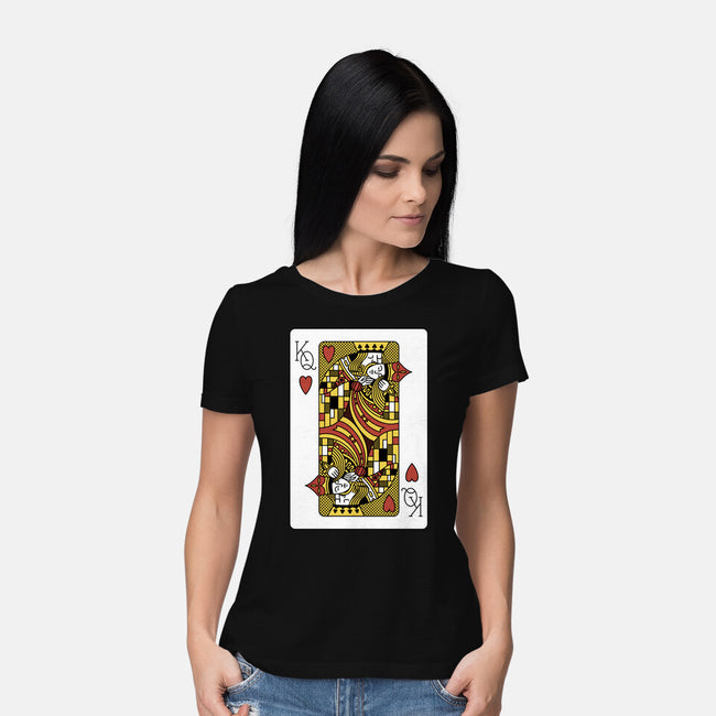 The Kiss Playing Cards-Womens-Basic-Tee-tobefonseca