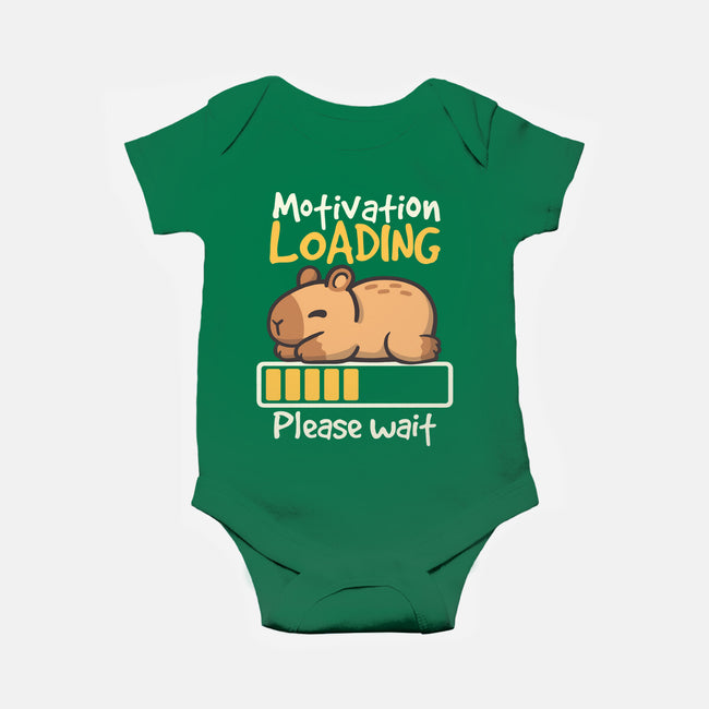 Capybara Motivation Loading-Baby-Basic-Onesie-NemiMakeit