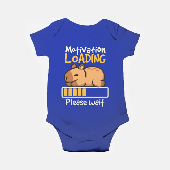 Capybara Motivation Loading-Baby-Basic-Onesie-NemiMakeit