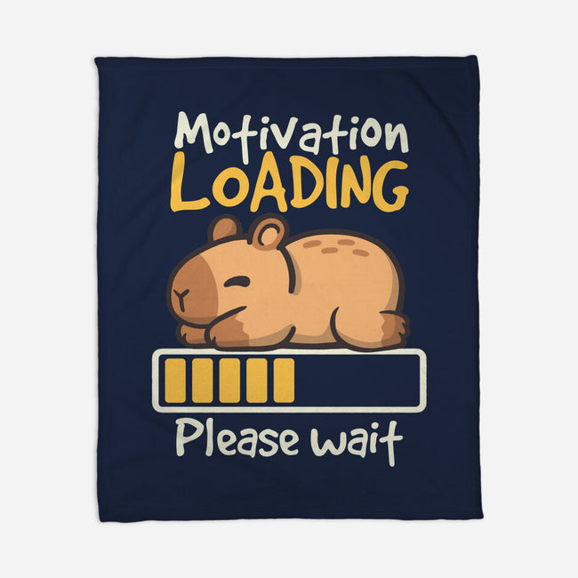 Capybara Motivation Loading-None-Fleece-Blanket-NemiMakeit