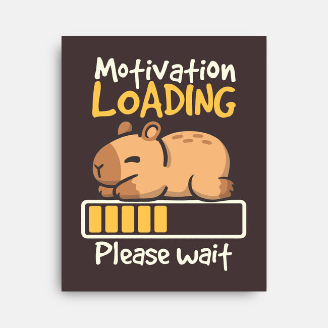 Capybara Motivation Loading-None-Stretched-Canvas-NemiMakeit