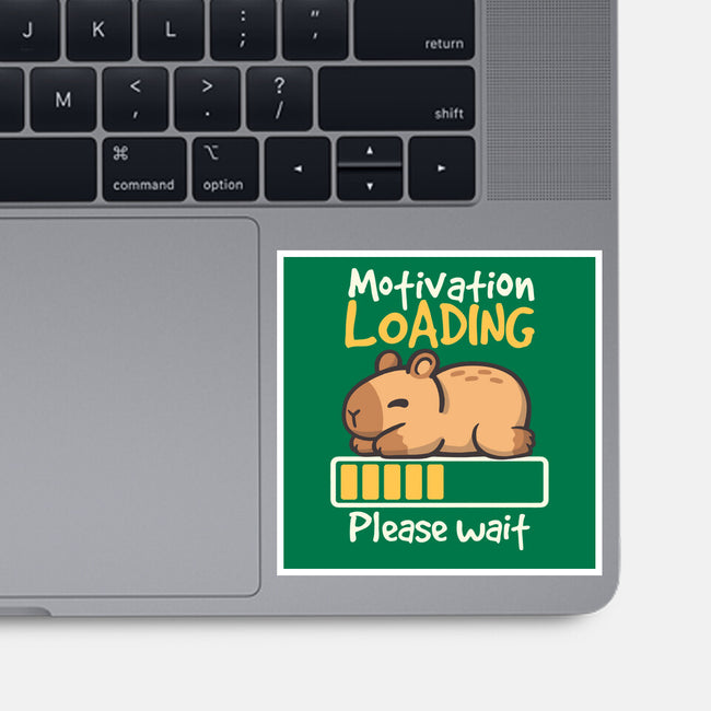 Capybara Motivation Loading-None-Glossy-Sticker-NemiMakeit