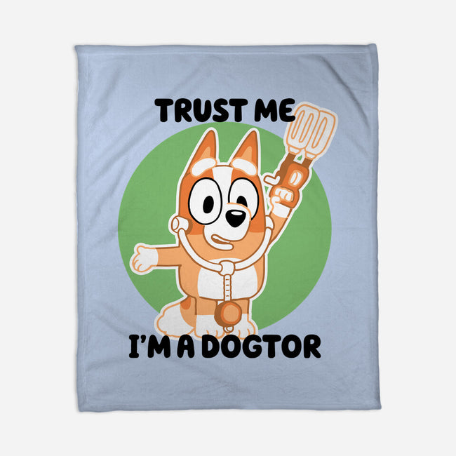 Trust Me I'm A Dogtor-None-Fleece-Blanket-naomori