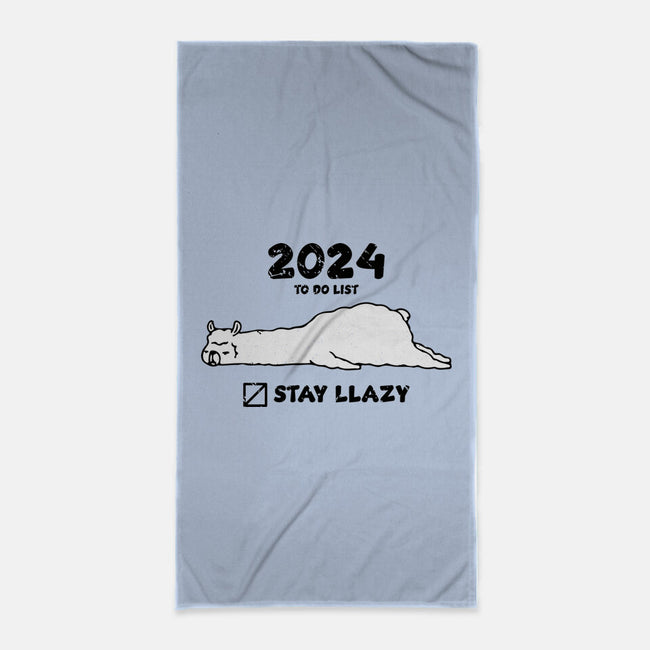 Stay Llazy-None-Beach-Towel-turborat14