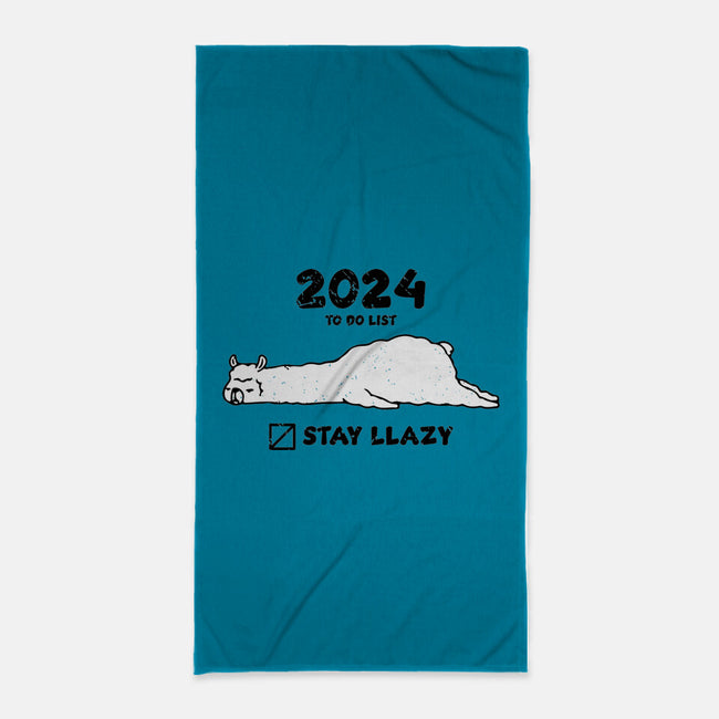 Stay Llazy-None-Beach-Towel-turborat14