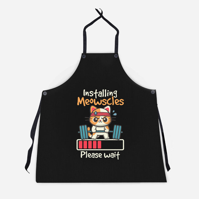 Installing Meowscles-Unisex-Kitchen-Apron-NemiMakeit