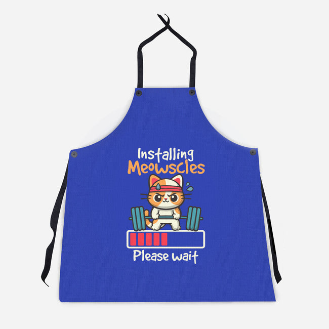 Installing Meowscles-Unisex-Kitchen-Apron-NemiMakeit