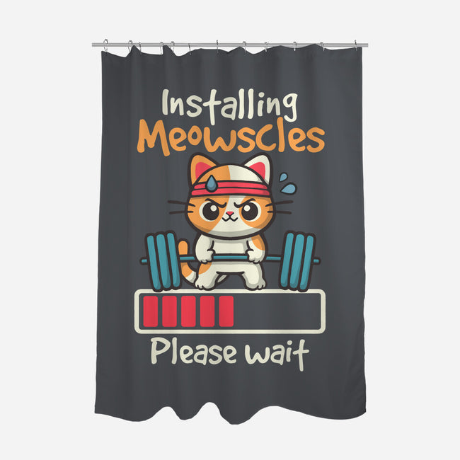 Installing Meowscles-None-Polyester-Shower Curtain-NemiMakeit