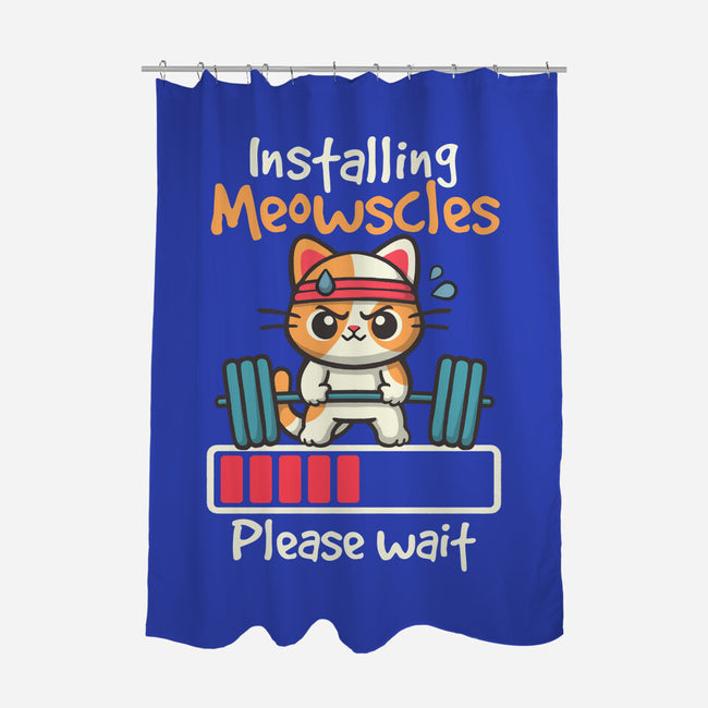 Installing Meowscles-None-Polyester-Shower Curtain-NemiMakeit