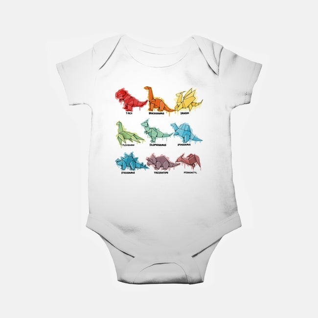 Origami Saurs-Baby-Basic-Onesie-Vallina84