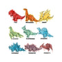 Origami Saurs-None-Memory Foam-Bath Mat-Vallina84