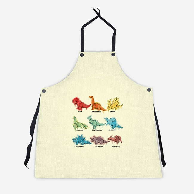 Origami Saurs-Unisex-Kitchen-Apron-Vallina84