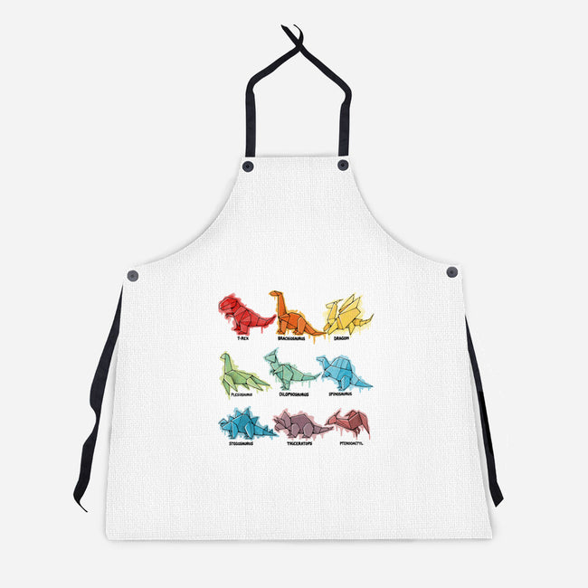 Origami Saurs-Unisex-Kitchen-Apron-Vallina84