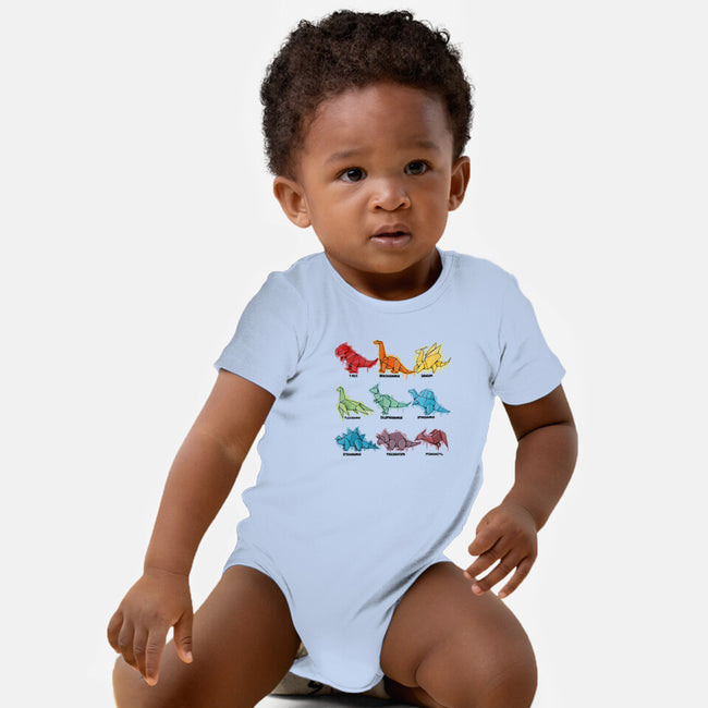 Origami Saurs-Baby-Basic-Onesie-Vallina84