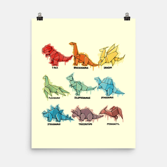 Origami Saurs-None-Matte-Poster-Vallina84