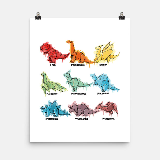 Origami Saurs-None-Matte-Poster-Vallina84