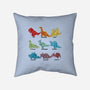 Origami Saurs-None-Removable Cover-Throw Pillow-Vallina84