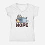 Lazy Heeler-Womens-V-Neck-Tee-retrodivision