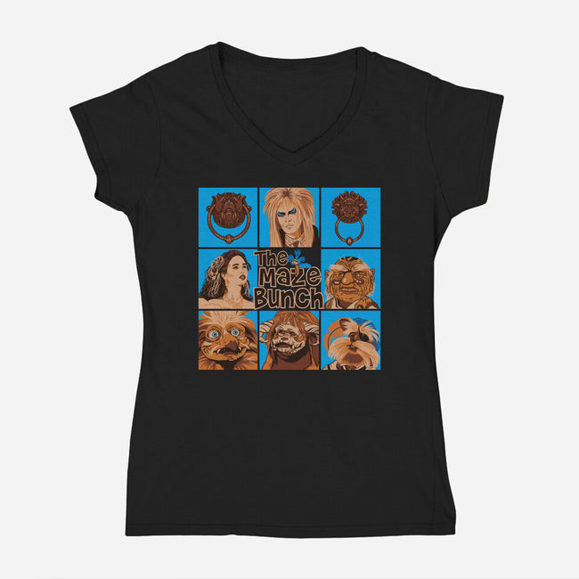 The Maze Bunch-Womens-V-Neck-Tee-SeamusAran