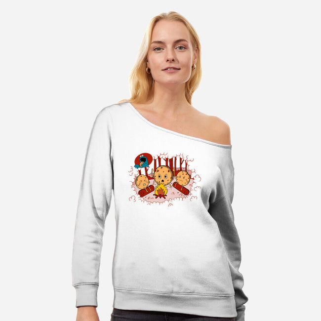 Cookie Camp-Womens-Off Shoulder-Sweatshirt-leepianti