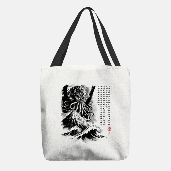 Great Old One Sumi-e-None-Basic Tote-Bag-DrMonekers