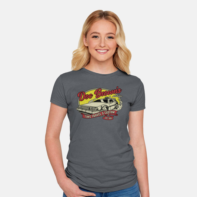 Doc's Automotive-Womens-Fitted-Tee-retrodivision