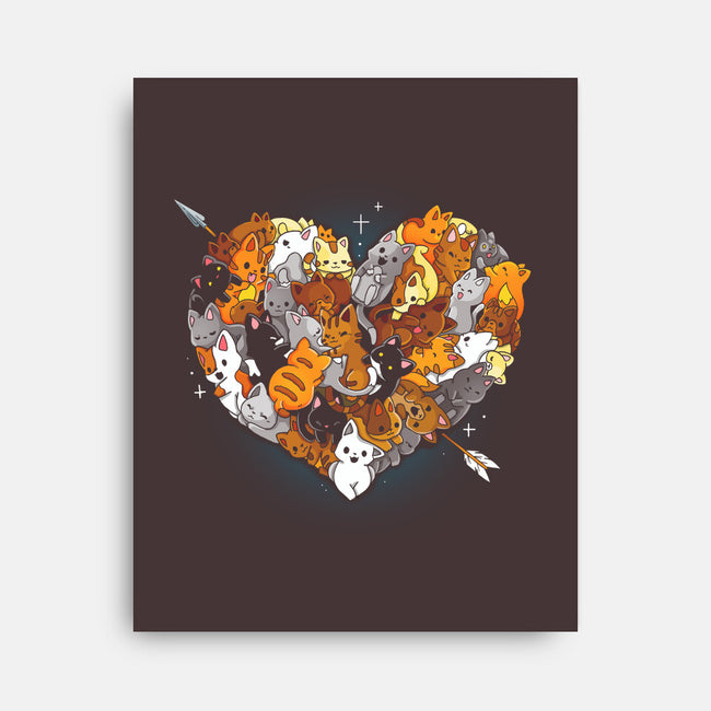 Valentine Kittens-None-Stretched-Canvas-Vallina84