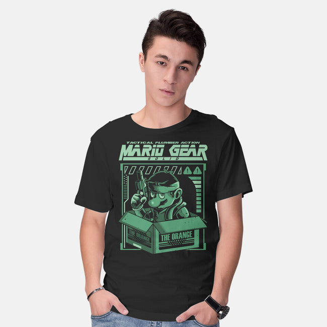 Solid Mario-Mens-Basic-Tee-arace