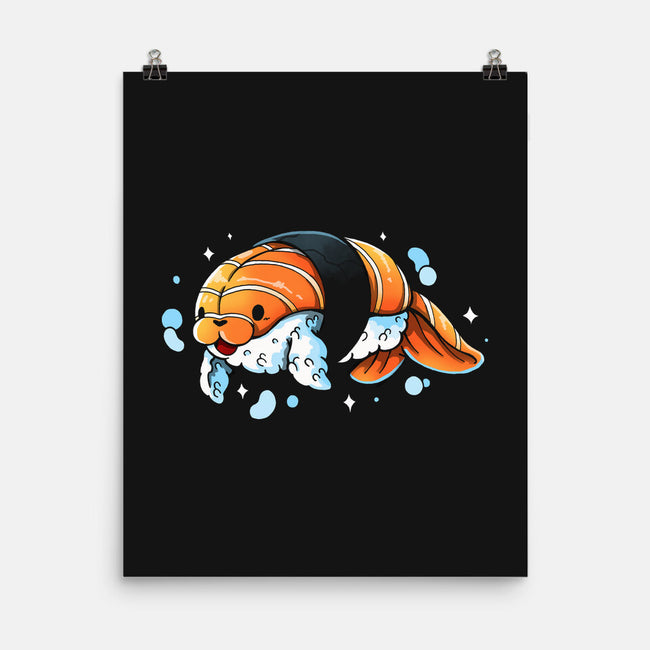 Sushi Seal-None-Matte-Poster-Vallina84