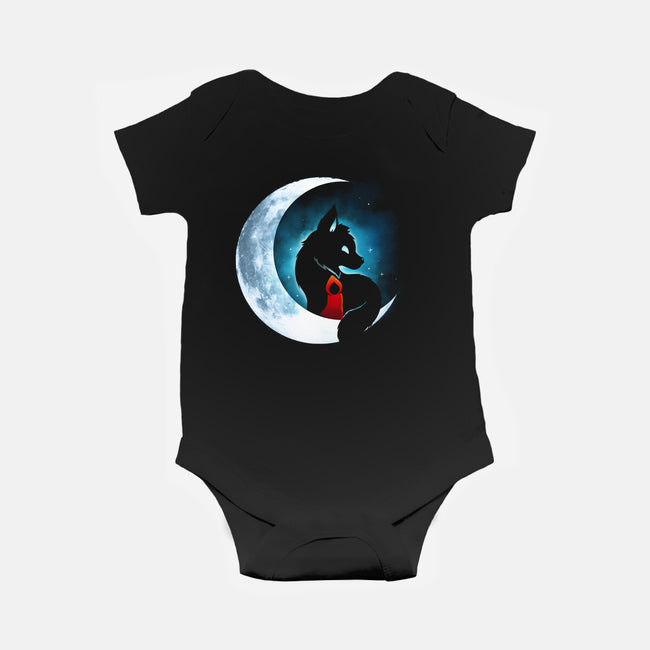 Red Wolf Moon-Baby-Basic-Onesie-Vallina84