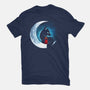 Red Wolf Moon-Womens-Fitted-Tee-Vallina84